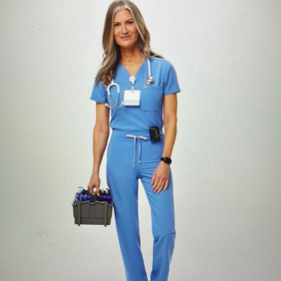 Figs Light Blue Scrubs XSTall - Picture 2 of 8